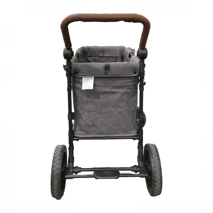 Shop Wonderfold W2 Luxe Multifunctional Double Stroller Wagon, 2024, Black Camo Fabric, Black Frame with Brown Handlebar at GoodBuy Gear