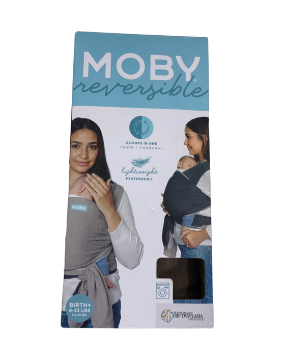 used Moby Reversible Wrap Baby Carrier, Taupe/Charcoal