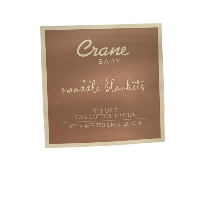 Shop Crane Baby Cotton Muslin Swaddle Set of 2, Parker Butterfly/Rainbow at GoodBuy Gear