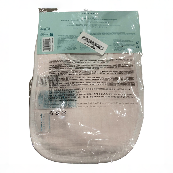 Shop Aden + Anais Muslin Snap Bibs (3 Pack), Blushing Bunnies at GoodBuy Gear