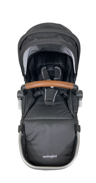 Mockingbird 2nd Seat Kit 2.0, Black, Watercolor Drops, Silver With Penny Leather