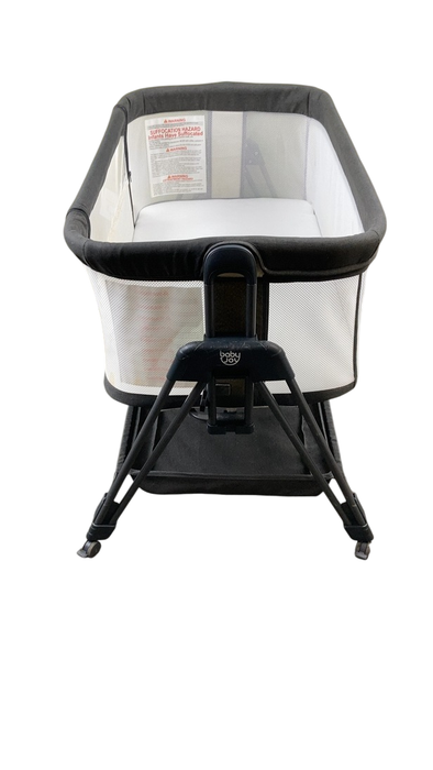Shop Baby Joy Easy Folding Portable Baby Crib with 7 Adjustable Heights, Black at GoodBuy Gear