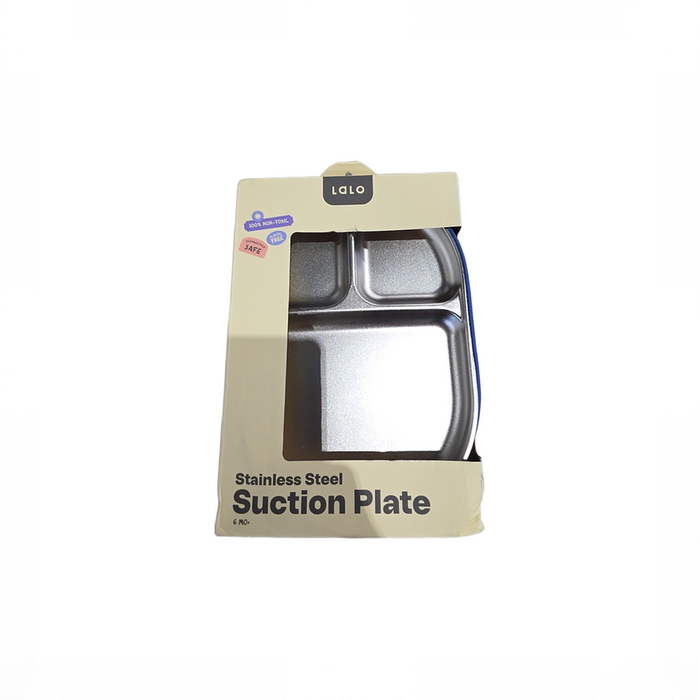 Shop DRAFT - Lalo Stainless Suction Plate, Blue Raspberry at GoodBuy Gear