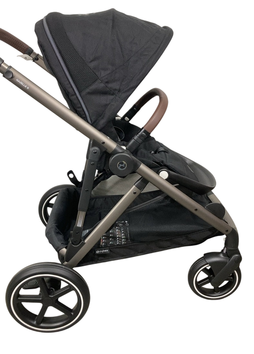 Shop Cybex Gazelle S Modular Stroller, 2023, Moon Black, Taupe Frame at GoodBuy Gear