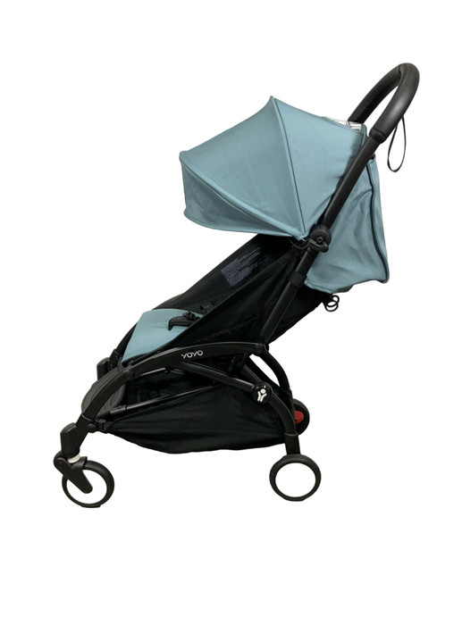 Shop Babyzen YOYO2 Complete Stroller, 2023, Black with Aqua at GoodBuy Gear