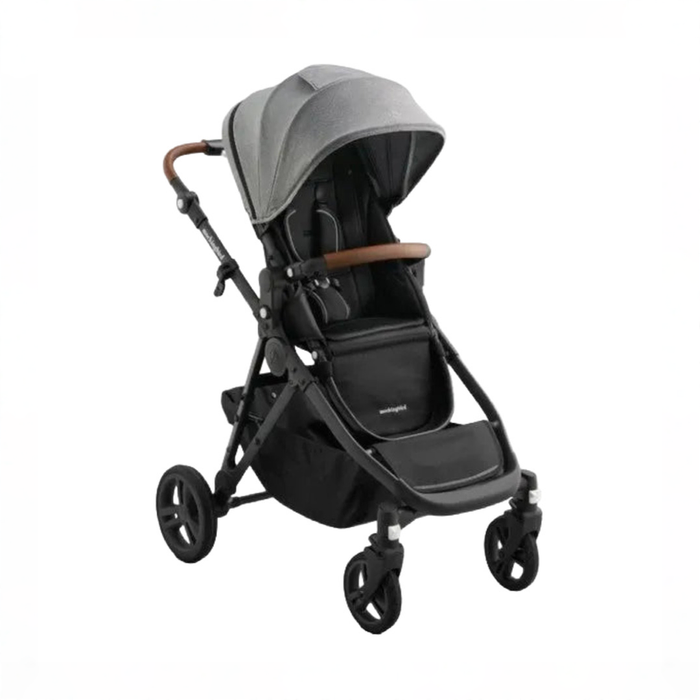 Shop Mockingbird Single to Double 3.0 Stroller, 2025, Charcoal with Penny Leather, Heather Grey at GoodBuy Gear