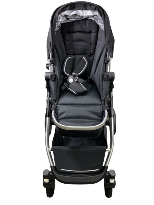 Shop Mockingbird Single to Double 2.0 Stroller, 2024, Black, Silver With Black Leather, Windowpane at GoodBuy Gear
