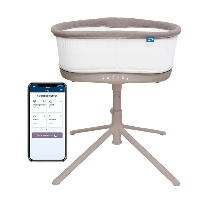 Shop Halo BassiNest Connected Swivel Sleeper 3.0, Warm Grey at GoodBuy Gear