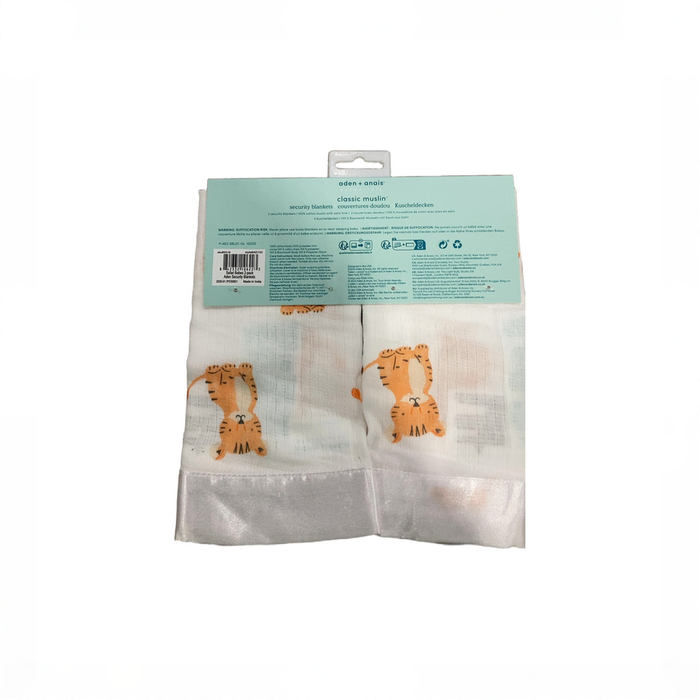 Shop DRAFT - Aden + Anais Essentials Muslin Security Blankets, Tiger And Muslim at GoodBuy Gear