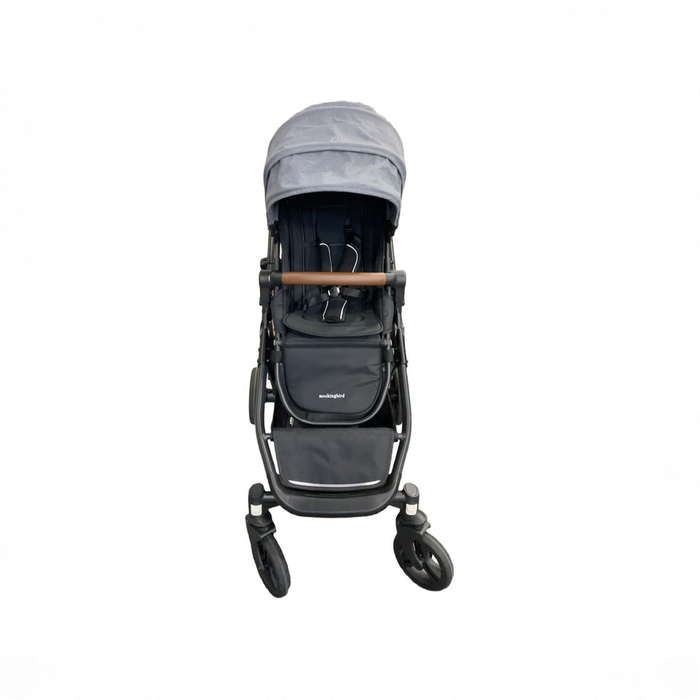 Shop DRAFT - Mockingbird Single to Double 2.0 Stroller, 2025, Black With Penny Leather, Heather grey, Solid Grey at GoodBuy Gear
