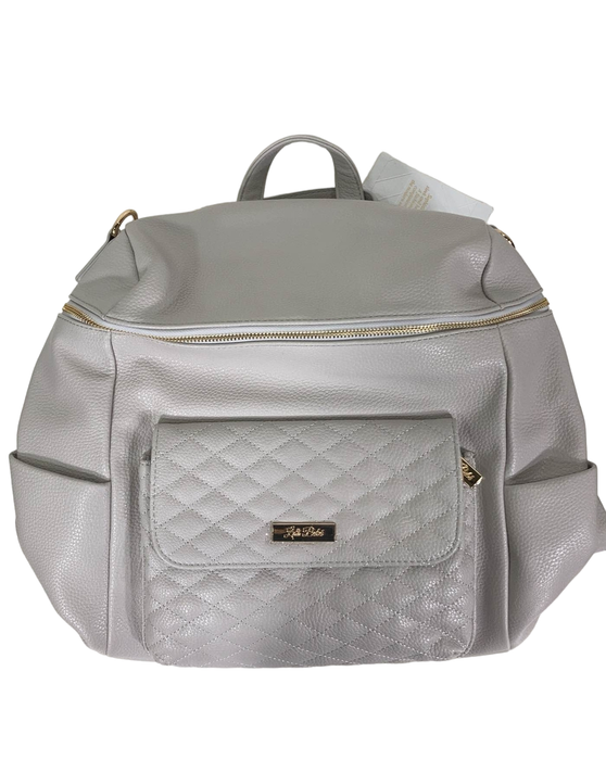 used Luli Bebe Monaco Diaper Bag Petite, Stone Grey