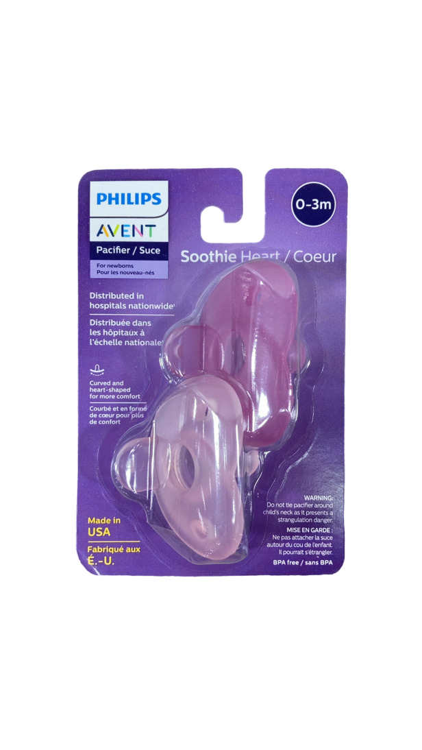 Philips Avent Soothie Pacifiers, 0-3 Months, Pink/Purple, 2 Pack ...