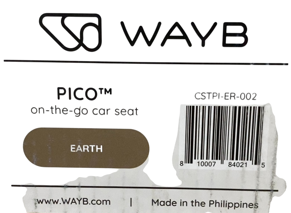 Shop WAYB Pico Portable Car Seat, 2023, Earth at GoodBuy Gear