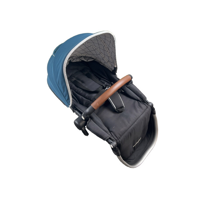 Shop Mockingbird 2nd Seat Kit with Extendable Canopy, Sea, Silver With Penny Leather, Windowpane at GoodBuy Gear