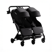 Shop Mompush Lithe Double Stroller, 2025, Black at GoodBuy Gear