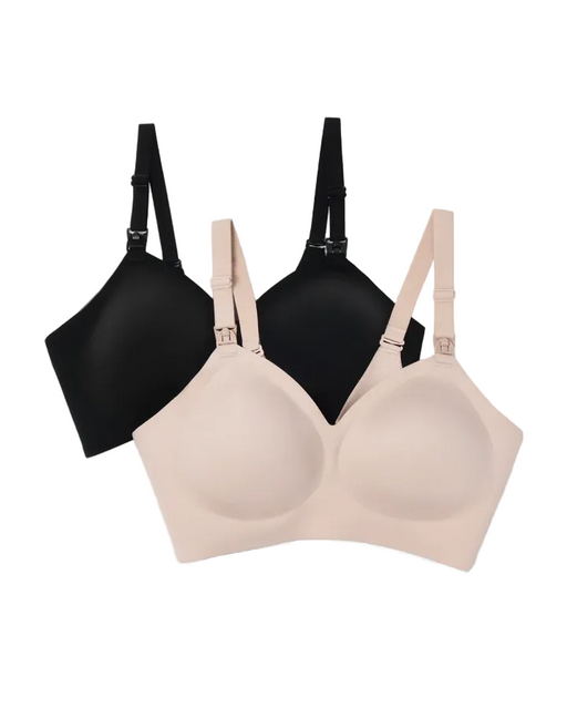 Shop Momcozy Ultra Soft & Omni Maternity Nursing Bra (2 Pack), XLarge, Beige/Black at GoodBuy Gear