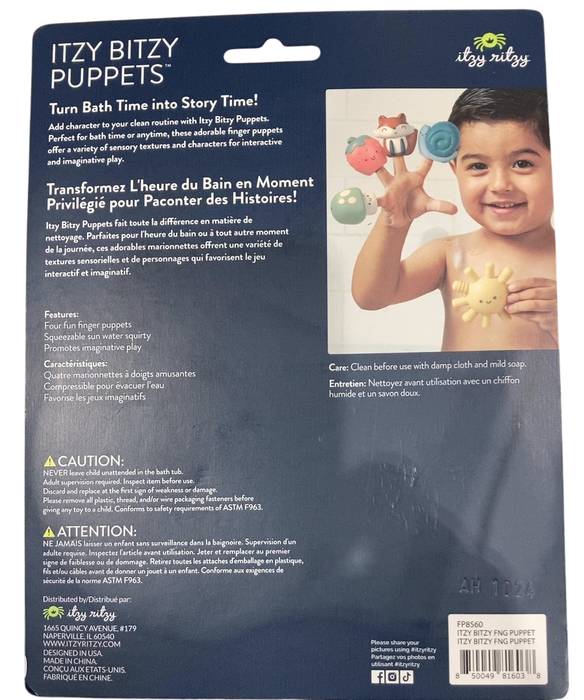 Shop Itzy Ritzy Finger Puppet Bath Toy Set, 5 Pack at GoodBuy Gear