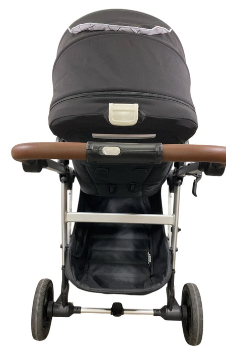 Mockingbird Single 2.0 Stroller, 2025, Black, Silver With Penny Leather, Windowpane
