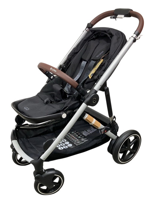 Shop Cybex e-Gazelle S Stroller, 2024, Moon Black, Silver at GoodBuy Gear