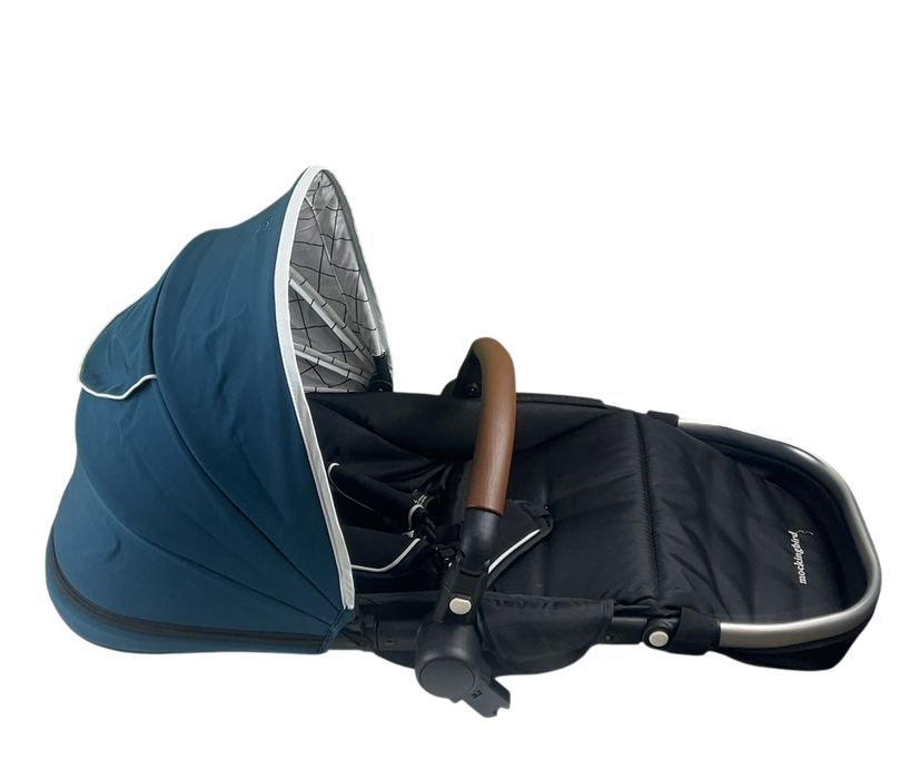 Shop Mockingbird 2nd Seat Kit with Extendable Canopy, Sea, Silver With Penny Leather, Windowpane at GoodBuy Gear