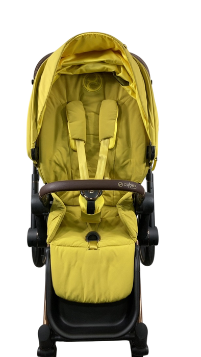 Shop Cybex PRIAM Stroller, 2022, Mustard Yellow, Rosegold at GoodBuy Gear