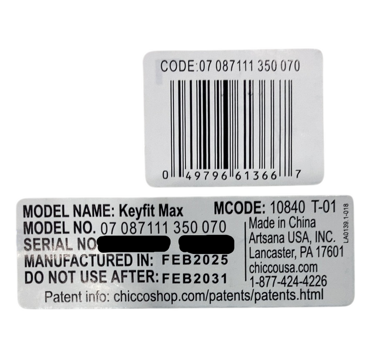 Shop Chicco KeyFit Max ClearTex Infant Car Seat and Base, 2025, Lupine at GoodBuy Gear