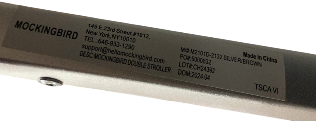 Shop Mockingbird Single to Double 2.0 Stroller, 2024, Black, Silver With Penny Leather, Windowpane at GoodBuy Gear