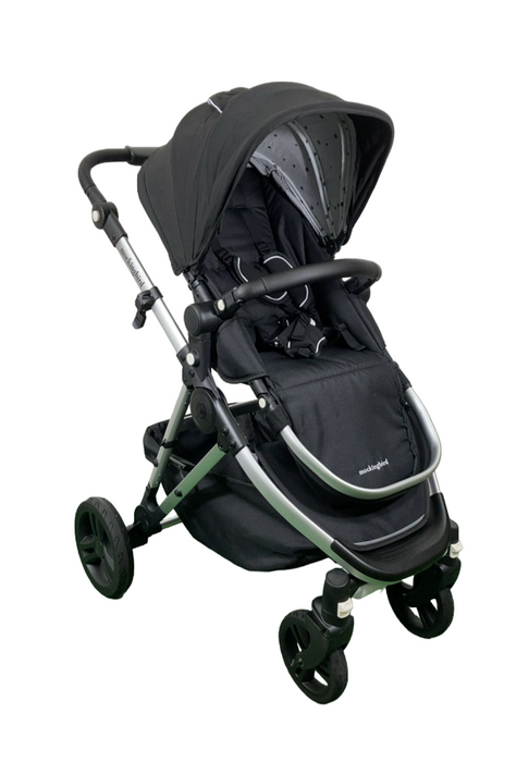 Shop Mockingbird Single 2.0 Stroller, 2025, Black, Silver With Black Leather, Watercolor Drops at GoodBuy Gear