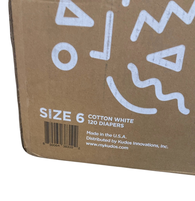 Shop Kudos Diapers, 120, Size 6, White at GoodBuy Gear
