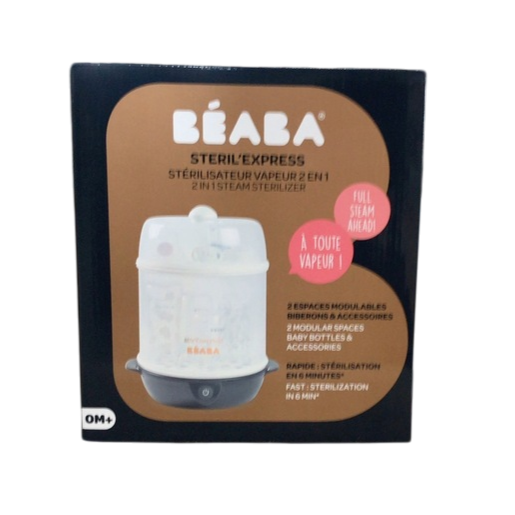 Beaba Steril' Express 2-in-1 Baby Bottle Sterilizer, Midnight