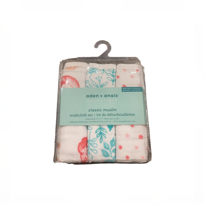 Shop DRAFT - Aden + Anais Cotton Muslin Wash Cloths (Set Of 3), Full Bloom at GoodBuy Gear