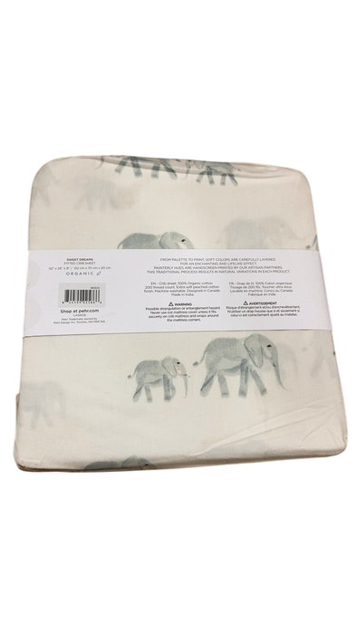 Shop Pehr Fitted Crib Sheet, Follow Me Elephant at GoodBuy Gear