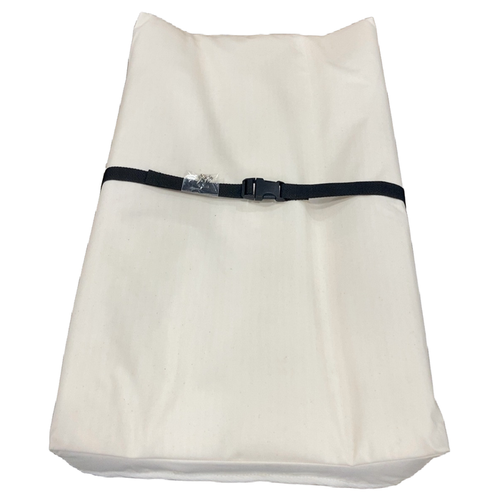 Shop Naturepedic Organic Cotton Changing Pad 2 Sided Contoured, Natural w/black straps at GoodBuy Gear