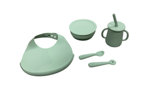 Shop Mockingbird Early Eaters Dishware Set, Sage at GoodBuy Gear