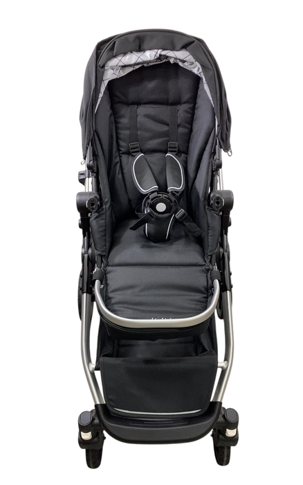 Shop Mockingbird Single to Double 2.0 Stroller, 2024, Black, Silver With Black Leather, Windowpane at GoodBuy Gear
