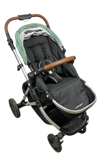 Shop Mockingbird Single 2.0 Stroller, 2024, Sage, Silver With Penny Leather, Watercolor Drops at GoodBuy Gear
