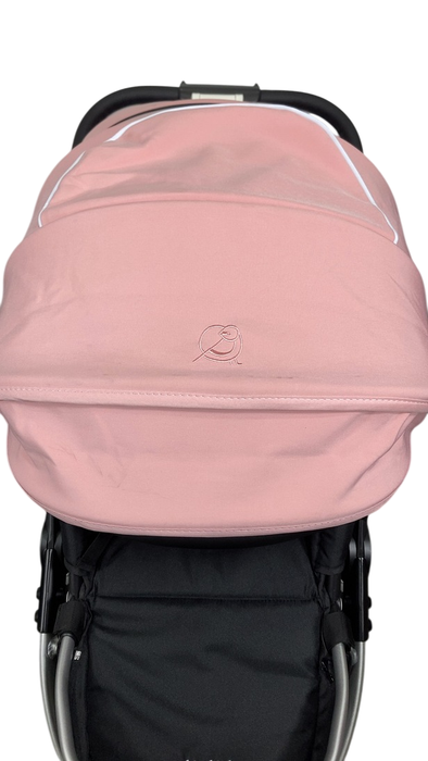 Shop Mockingbird Single to Double 2.0 Stroller, 2024, Bloom, Silver With Black Leather, Watercolor Drops at GoodBuy Gear