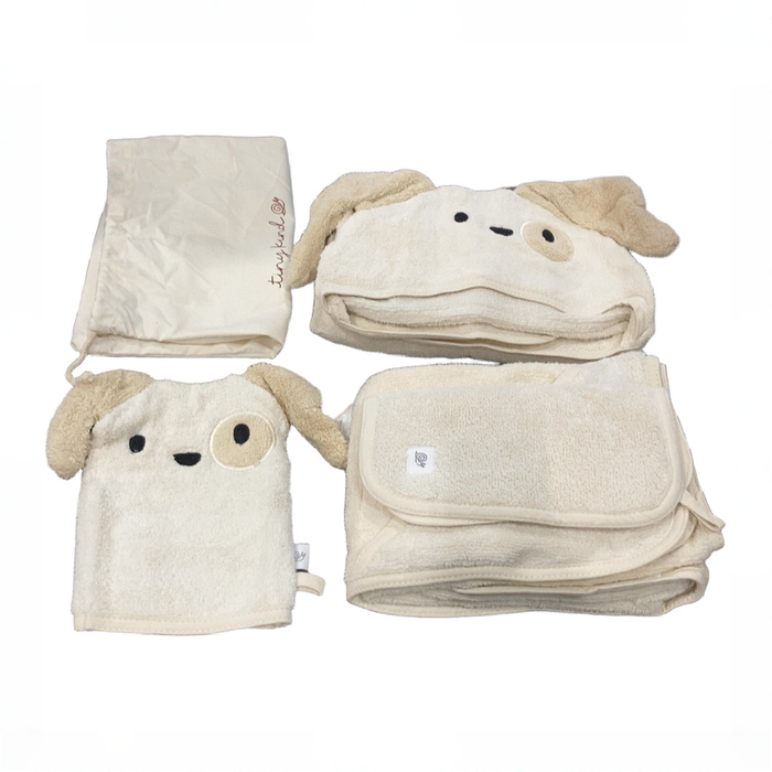Shop DRAFT - Tiny Kind Cozy Critter Bath Time Set 4 Piece, Dog at GoodBuy Gear