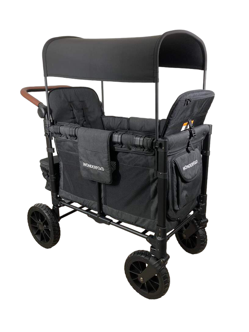 Shop Wonderfold W2 Luxe Multifunctional Double Stroller Wagon, Volcanic Black, 2023 at GoodBuy Gear