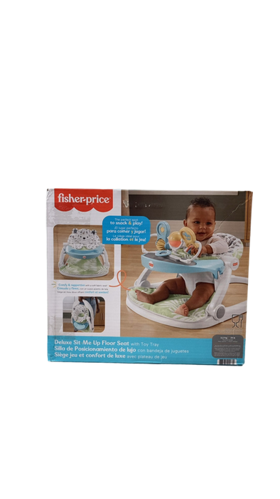 Shop Fisher Price Premium Sit-Me-Up Floor Seat with Toy Tray, Snow Leopard at GoodBuy Gear