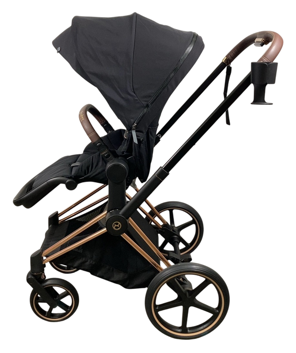 Shop Cybex PRIAM Stroller, 2021, Deep Black, Rosegold at GoodBuy Gear