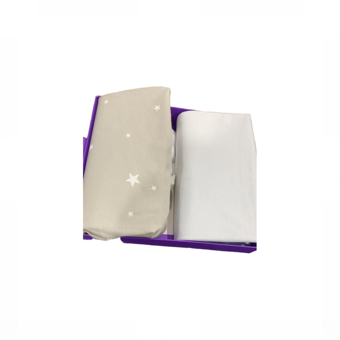 Shop Snuz 2 Pack Fitted Sheets, White Star at GoodBuy Gear