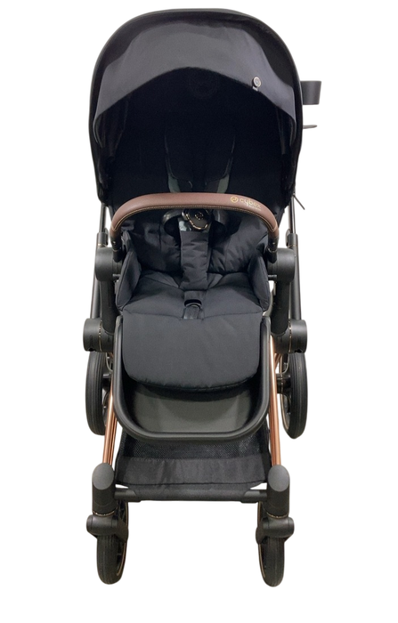 Shop Cybex PRIAM Stroller, 2021, Deep Black, Rosegold at GoodBuy Gear