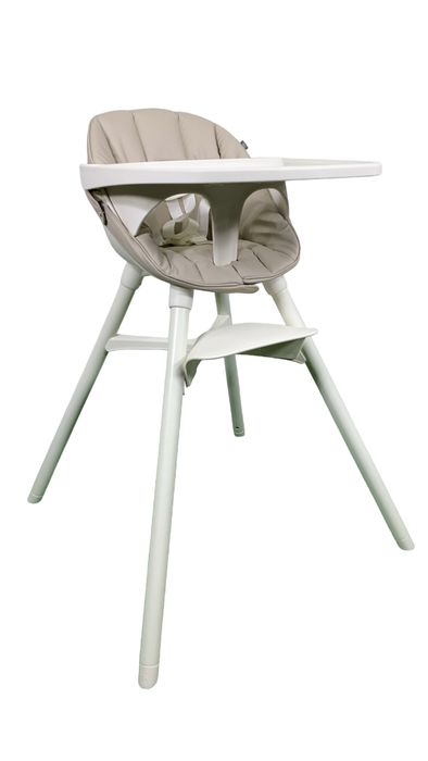 Lalo High Chair with Infant Kit, Coconut, Coconut, leather