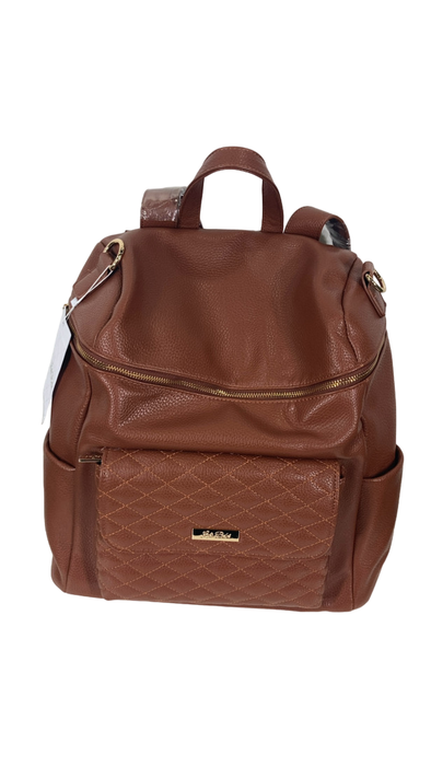 Shop Luli Bebe Monaco Diaper Bag Large, Caramel Brown at GoodBuy Gear