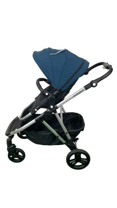 Shop Mockingbird Single to Double 2.0 Stroller, 2024, Sea, Silver With Black Leather, Windowpane at GoodBuy Gear