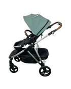 secondhand Mockingbird Single to Double Stroller, Silver with Penny Leather, Windowpane, Sage, 2023