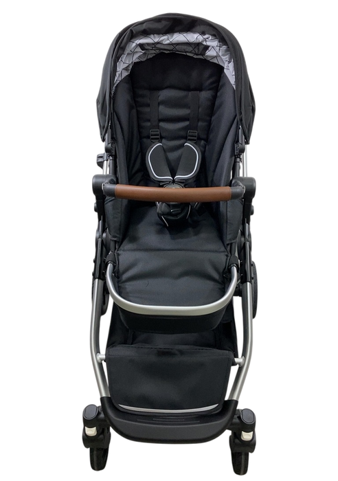 Shop Mockingbird Single to Double 2.0 Stroller, 2024, Black, Silver With Penny Leather, Windowpane at GoodBuy Gear