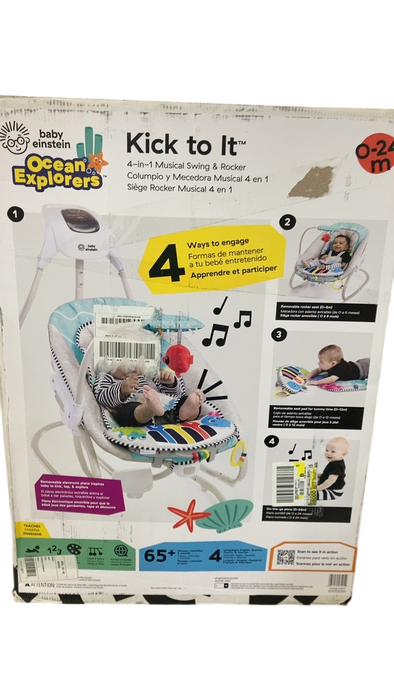 Shop Baby Einstein Kick to It 4-in-1 Musical Baby Swing & Rocker, Ocean Explorers at GoodBuy Gear
