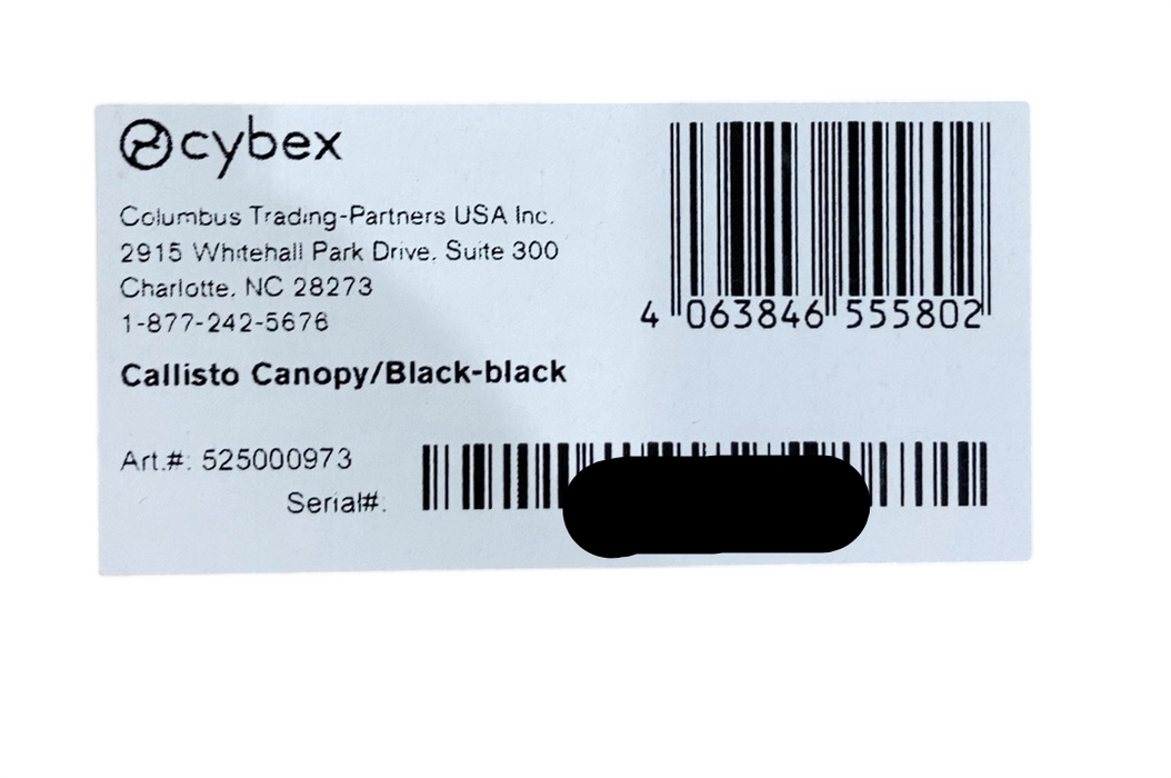 Shop Cybex Callisto G 360 Select Sun Canopy, Black at GoodBuy Gear